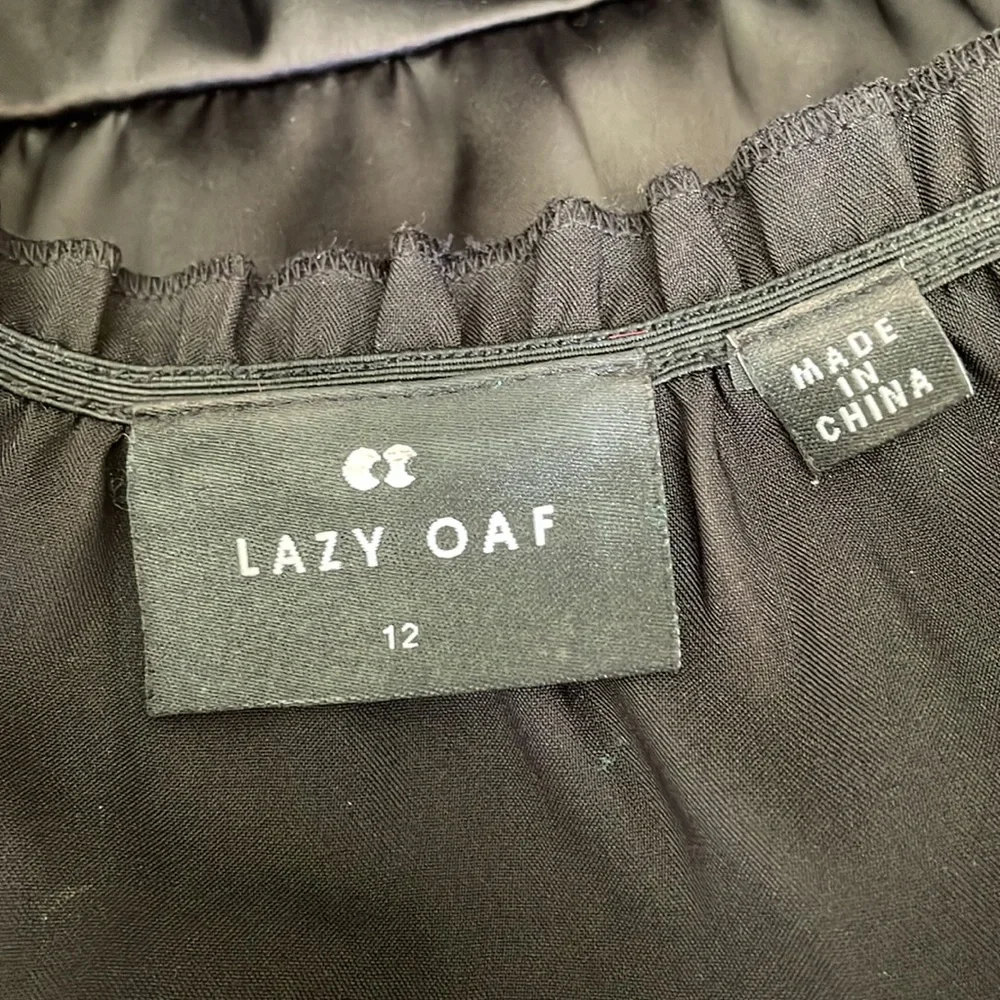 Lazy Oaf Pretty Ugly Babydoll Dress Black 12 - Picture 11 of 14